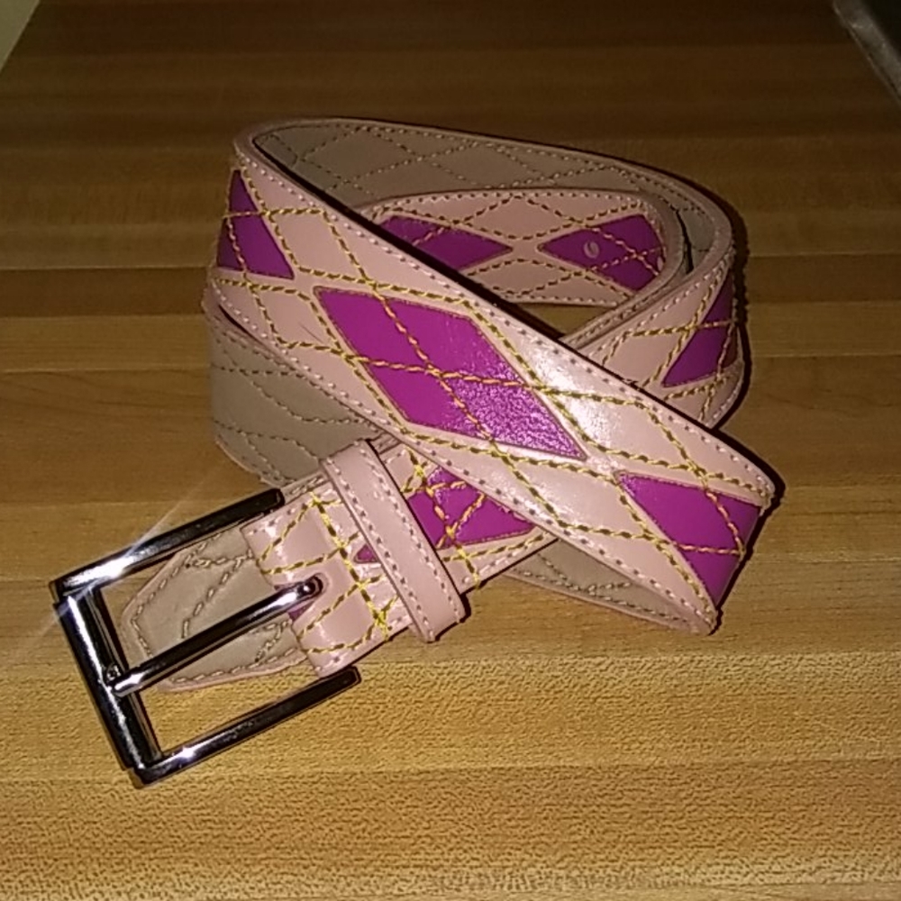Express Women's Argyle Leather Belt